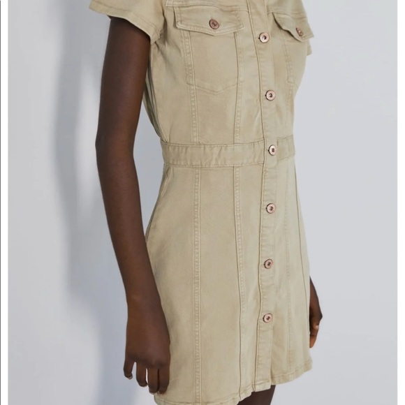 Beige denim dress - Picture 3 of 3